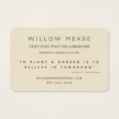 マスタガーデナーワイルドバラとビープロファイルカード (裏面)