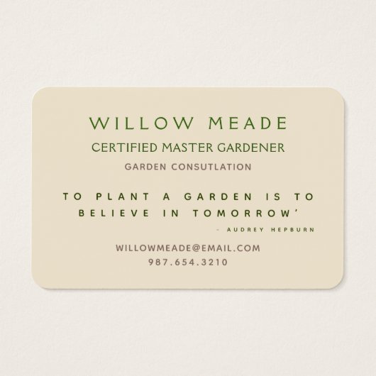 マスタガーデナーワイルドバラとビープロファイルカード (裏面)