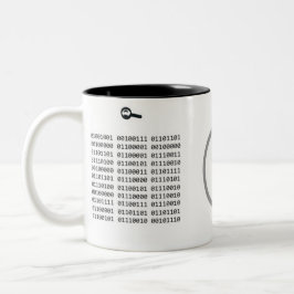 マスタコンピュータのプログラマバイナリコードAH2009 ツートーンマグカップ