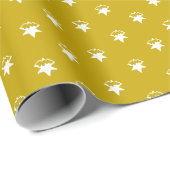 マスタシモダンロー雪の雪の結晶 ラッピングペーパー (ロールコーナー)