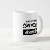 マスタリおもしろいモートコントローラハッシュタグすごいパパ ジャンボコーヒーマグカップ (正面右)