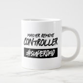 マスタリおもしろいモートコントローラハッシュタグすごいパパ ジャンボコーヒーマグカップ (右)