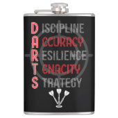 マスタリングDARTS：コア原則ビニール包まれた フラスク (正面)