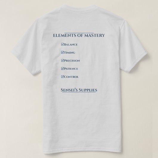 マスタリーの要素 Tシャツ (デザイン裏面)