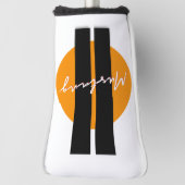 マスタングオレンジゴルフパターカバー ゴルフヘッドカバー (回転90)