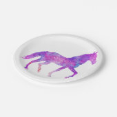 マスタングシルエット – 背景色を選択 ペーパープレート (アングル)