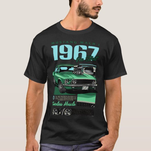 マスタングマッハ1969プロ通り Tシャツ (正面)