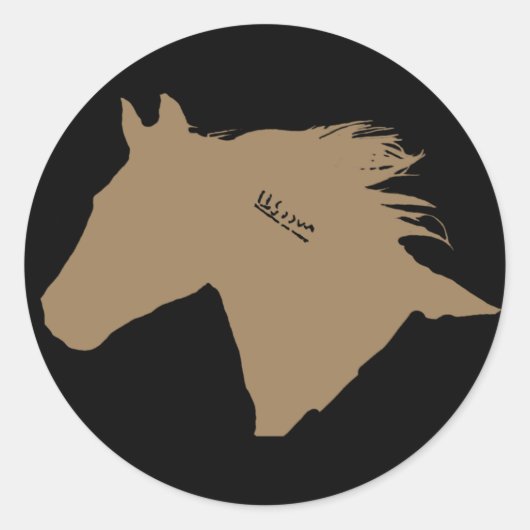 マスタング馬頭 ラウンドシール (正面)