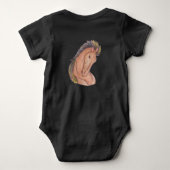 マスタング馬 ベビーボディスーツ (裏面)