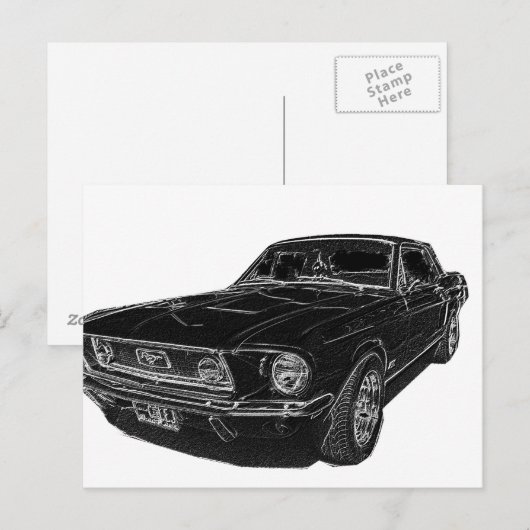 マスタング4 ポストカード (正面/裏面)