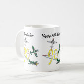 マスタング90歳の誕生日コーヒーマグ コーヒーマグカップ (正面左)