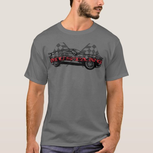 マスタングGT アメリカンマッスルカー ビンテージ Tシャツ (正面)