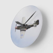 マスタングP51 ラウンド壁時計 (傾斜)