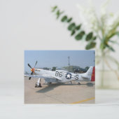 マスタングP-51D航空機 ポストカード (スタンド正面)