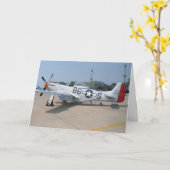 マスタンP-51D航空機 カード (黄色い花)