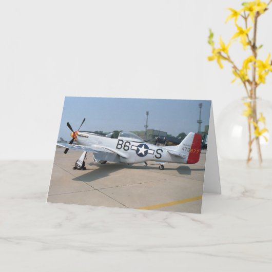マスタンP-51D航空機 カード (黄色い花)