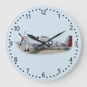 マスタンP-51D航空機 ラージ壁時計
