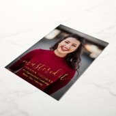 マスターしました!箔写真 卒業発表 箔招待状 (回転した状態)