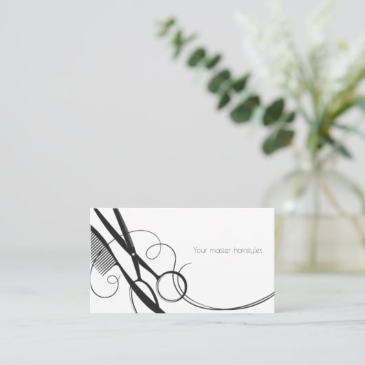 マスターのヘアスタイルのための名刺 名刺 (スタンド正面)