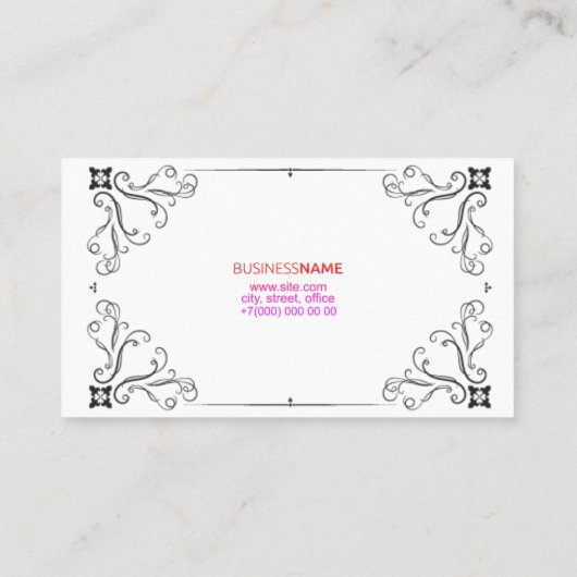 マスターのヘアスタイルのための名刺 名刺 (裏面)