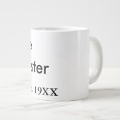 マスターのボス名設立年日付男性王タイトル ジャンボコーヒーマグカップ (正面右)