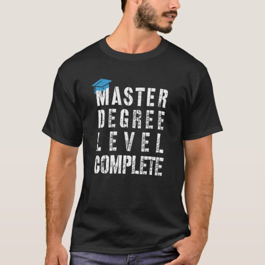 マスターの学位レベル完了マスターの学位 Tシャツ (正面)