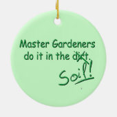 マスターの庭師は土のそれをします セラミックオーナメント (裏面)