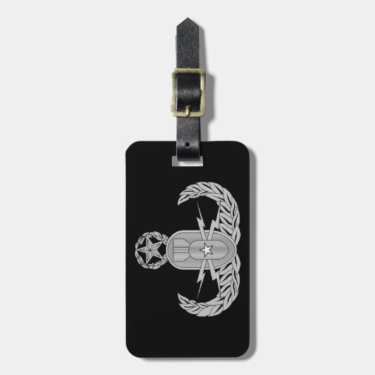 マスターの爆発性兵器処分EOD ラゲッジタグ (正面縦)