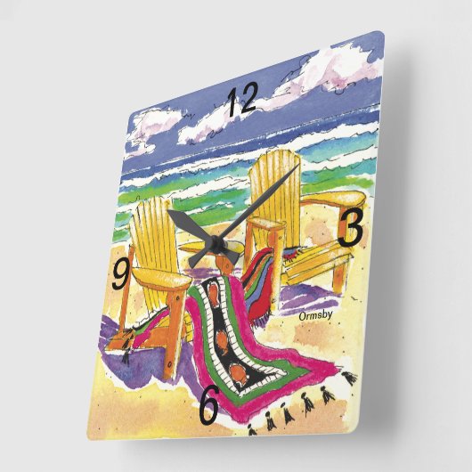 マスターウォール時計を表示 スクエア壁時計 (傾斜)