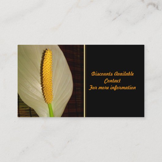 マスターガーデナーピースリリーの名刺 名刺 (裏面)