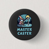 マスターキャスターファンタジー魚釣り 缶バッジ (正面)