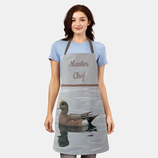 マスターシェフアダックフォトウィゲオンカームウォーター自然 エプロン (着用した状態)