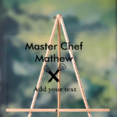 マスターシェフキッチンベーカリー調理師追加文字名cutl アクリルサイン (ニュートラル)