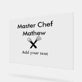 マスターシェフキッチンベーカリー調理師追加文字名cutl アクリルサイン (傾斜)
