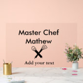 マスターシェフキッチンベーカリー調理師追加文字名cutl アクリルサイン (ウェディング)