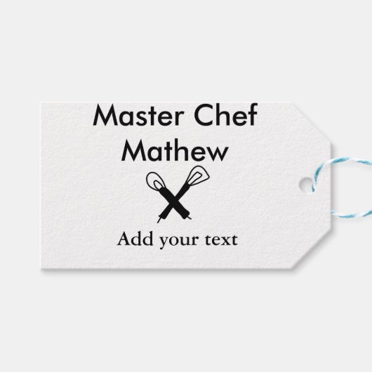 マスターシェフキッチンベーカリー調理師追加文字名cutl ギフトタグ (正面(横))