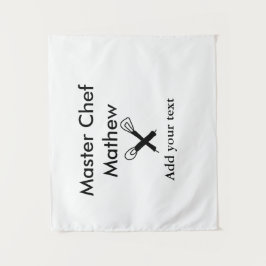 マスターシェフキッチンベーカリー調理師追加文字名cutl タペストリー