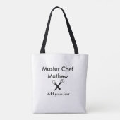 マスターシェフキッチンベーカリー調理師追加文字名cutl トートバッグ (裏面)