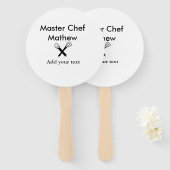 マスターシェフキッチンベーカリー調理師追加文字名cutl ハンドファン (正面&裏面)