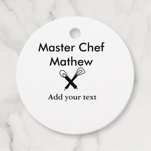 マスターシェフキッチンベーカリー調理師追加文字名cutl フェイバータグ (正面)