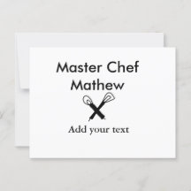 マスターシェフキッチンベーカリー調理師追加文字名cutl