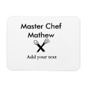 マスターシェフキッチンベーカリー調理師追加文字名cutl マグネット (横)