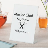 マスターシェフキッチンベーカリー調理師追加文字名cutl 台座サイン (インサイチュ)