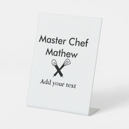 マスターシェフキッチンベーカリー調理師追加文字名cutl 台座サイン