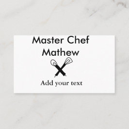 マスターシェフキッチンベーカリー調理師追加文字名cutl 名刺
