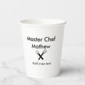 マスターシェフキッチンベーカリー調理師追加文字名cutl 紙コップ (裏面)