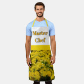 マスターシェフキュートイエローフラワーズフローラ エプロン (着用した状態)