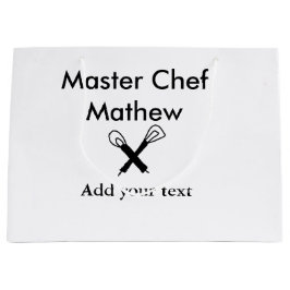 マスターシェフ キッチン ベーカリー クック 追加テキスト名 カット ラージペーパーバッグ