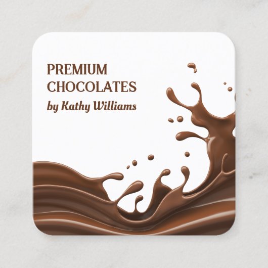 マスターショコラティエ スクエア名刺 (正面)