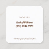 マスターショコラティエ スクエア名刺 (裏面)